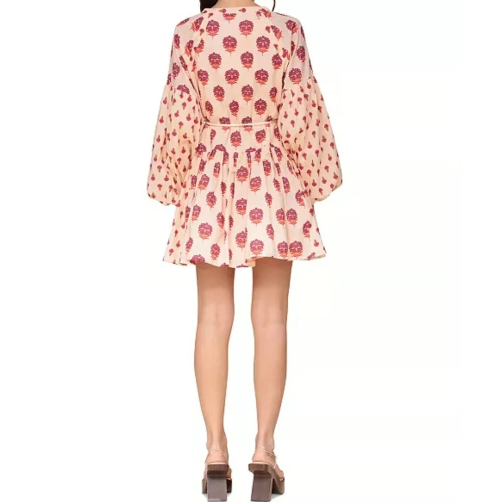 🔥Avec Les Filles Cotton Mixed-Print Floral Print Dress - Picture 6 of 6